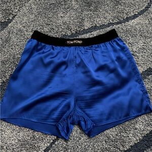 Tom Ford Womens Vibrant Blue Silk Shorts